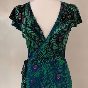 MATTHEW WILLIAMSON FOR H&M PEACOCK WRAP DRESS
